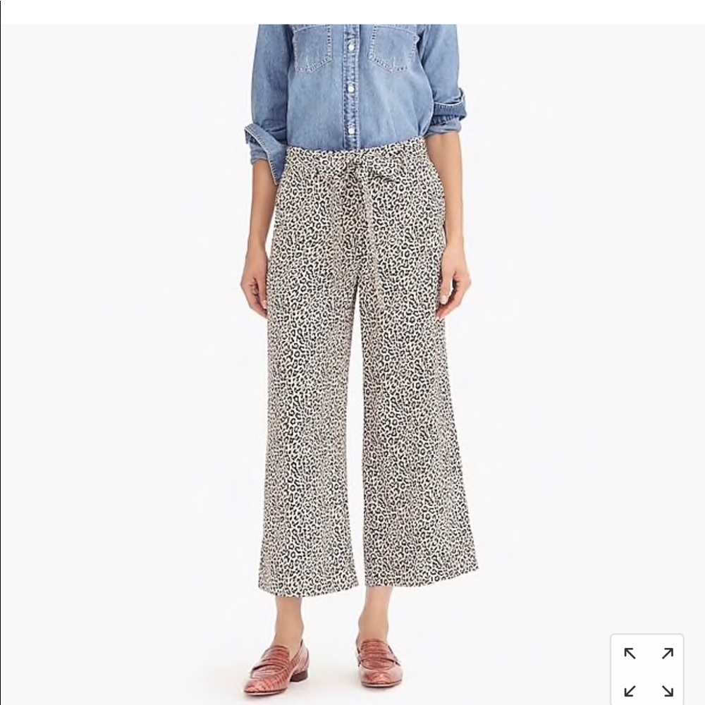 JCrew wide legged silk pants